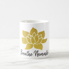 ** Lotus Yoga Gouden Adem Namaste Gouden Lotus Magische Mok