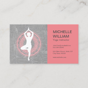 Lotus Yoga Houden Instructeur Visitekaartje