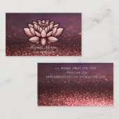 Lotus Yoga Instructeur Bourgondië Bokeh Visitekaartje (Voorkant / Achterkant)