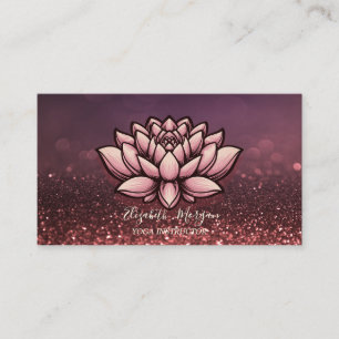 Lotus Yoga Instructeur Bourgondië Bokeh Visitekaartje