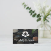 Lotus Yoga Logo | Stenen in Vijver Visitekaartje (Staand voorkant)