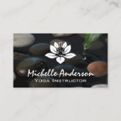 Lotus Yoga Logo | Stenen in Vijver Visitekaartje (Voorkant)