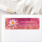 Lotus Yoga Meditation Floral Black Return Labels (Insitu)