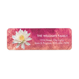 Lotus Yoga Meditation Floral Pink Return Labels