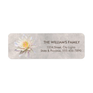 Lotus Yoga Meditation Floral Return Labels