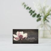 Lotus Yoga Meditation Zen  Wood Visitekaartje (Staand voorkant)