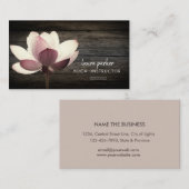 Lotus Yoga Meditation Zen  Wood Visitekaartje (Voorkant / Achterkant)