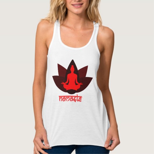 Lotus Yoga Namaste Tanktop (Voorkant)