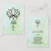 *~* Lotus Yoga Nirvana Sacred Geometry Floral Visitekaartje (Voorkant / Achterkant)