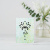 *~* Lotus Yoga Nirvana Sacred Geometry Floral Visitekaartje (Staand voorkant)