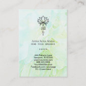 *~* Lotus Yoga Nirvana Sacred Geometry Floral Visitekaartje (Achterkant)