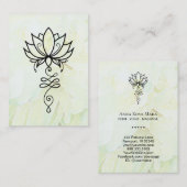 *~* Lotus Yoga Nirvana Sacred Geometry Peony Visitekaartje (Voorkant / Achterkant)