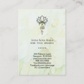 *~* Lotus Yoga Nirvana Sacred Geometry Peony Visitekaartje (Achterkant)