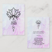 *~* Lotus Yoga. Nirvana Sacred Geometry Peony Visitekaartje (Voorkant / Achterkant)