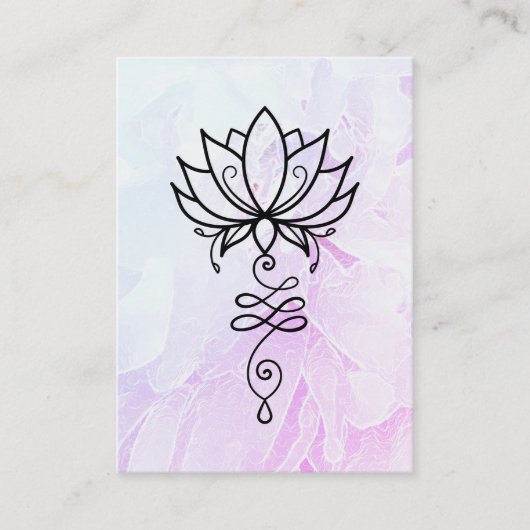 *~* Lotus Yoga. Nirvana Sacred Geometry Peony Visitekaartje (Voorkant)