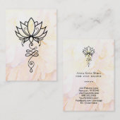 *~* Lotus Yoga Peony Nirvana Sacred Geometry Visitekaartje (Voorkant / Achterkant)