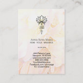 *~* Lotus Yoga Peony Nirvana Sacred Geometry Visitekaartje (Achterkant)