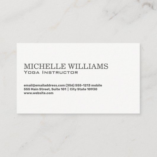 Lotus | Yoga Pose Visitekaartje (Achterkant)