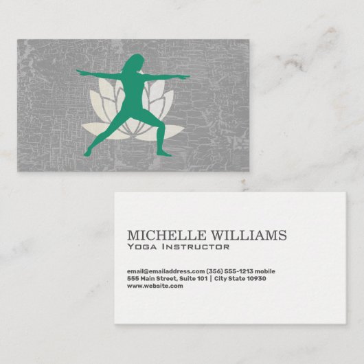 Lotus | Yoga Pose Visitekaartje (Voorkant / Achterkant)