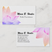 *~* Lotus Yoga Reiki Energy Healer Light Fled Visitekaartje (Voorkant / Achterkant)
