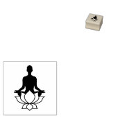 Lotus Yoga Sign Rubberstempel (Gestempeld)