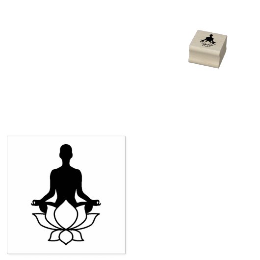 Lotus Yoga Sign Rubberstempel (Gestempeld)