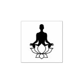 Lotus Yoga Sign Rubberstempel (Afrduk)