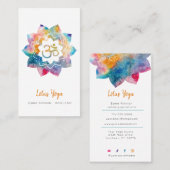 Lotus Yoga Waterverf Splash Serene Studio Busine Visitekaartje (Voorkant / Achterkant)