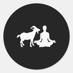 Lotus yogahouding geit yoga _3  ronde sticker