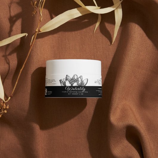 Lotus zeep bar buik band product label wrap waterfles etiket