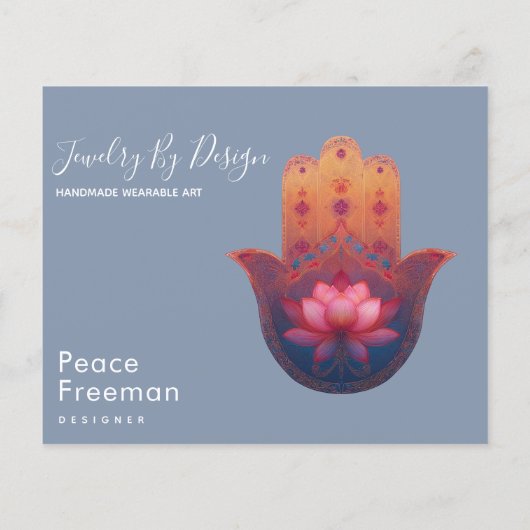 Lotus Zegen | Hamsa Hand Flyer (Achterkant)