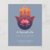 Lotus Zegen | Hamsa Hand Flyer (Achterkant)