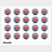 Lotus Zegen | Hamsa Hand Ronde Sticker (Vel)