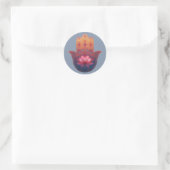 Lotus Zegen | Hamsa Hand Ronde Sticker (Tas)