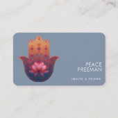 Lotus Zegen | Hamsa Hand Visitekaartje (Voorkant)
