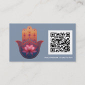 Lotus Zegen | Hamsa Hand Visitekaartje (Voorkant)