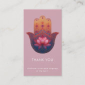Lotus Zegen | Hamsa Hand Visitekaartje (Voorkant)
