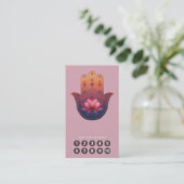 Lotus Zegen | Hamsa Hand Visitekaartje (Staand voorkant)
