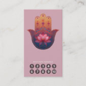 Lotus Zegen | Hamsa Hand Visitekaartje (Voorkant)