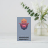 Lotus Zegen | Hamsa Hand Visitekaartje (Staand voorkant)