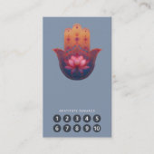 Lotus Zegen | Hamsa Hand Visitekaartje (Voorkant)