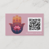 Lotus Zegen | Hamsa Hand Visitekaartje (Voorkant)
