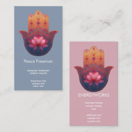 Lotus Zegen | Hamsa Hand Visitekaartje