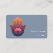 Lotus Zegen | Hamsa Hand Visitekaartje (Voorkant)