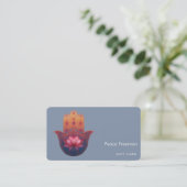 Lotus Zegen | Hamsa Hand Visitekaartje (Staand voorkant)