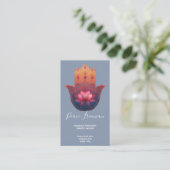 Lotus Zegen | Hamsa Hand Visitekaartje (Staand voorkant)