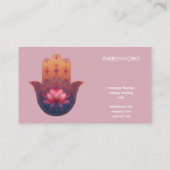 Lotus Zegen | Hamsa Hand Visitekaartje (Achterkant)