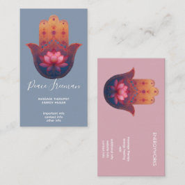 Lotus Zegen | Hamsa Hand Visitekaartje