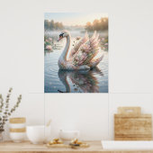 Lotus Zwanen Dawn Meer Poster (Keuken)