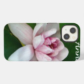 Lotusbloem Aangepaste Naam iPhone Hoesje (Achterkant horizontaal)